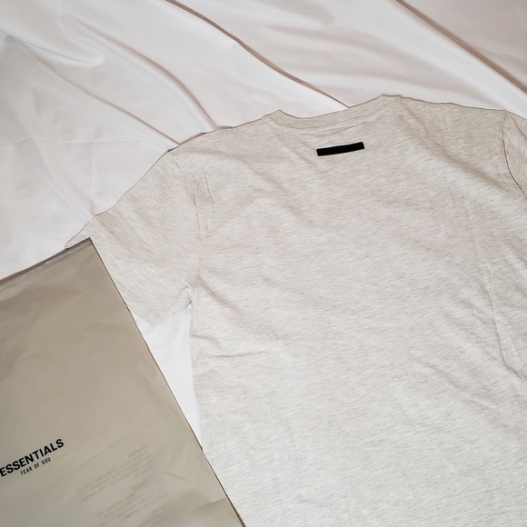 Essentials Men's Light Gray Short Sleeve Tee - Picture 3 of 4